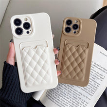 Load image into Gallery viewer, Fashion Women Luxury Pattern Wallet Case For iPhone 14 11 12 13 Pro Max Soft Silicone Card Holder Cover Silicone Case With Card Holder Compatible with iPhone

