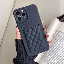 Load image into Gallery viewer, Fashion Women Luxury Pattern Wallet Case For iPhone 14 11 12 13 Pro Max Soft Silicone Card Holder Cover Silicone Case With Card Holder Compatible with iPhone
