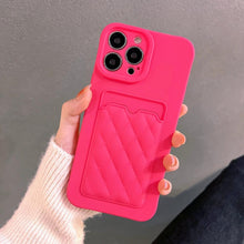 Load image into Gallery viewer, Fashion Women Luxury Pattern Wallet Case For iPhone 14 11 12 13 Pro Max Soft Silicone Card Holder Cover Silicone Case With Card Holder Compatible with iPhone

