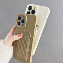 Load image into Gallery viewer, Fashion Women Luxury Pattern Wallet Case For iPhone 14 11 12 13 Pro Max Soft Silicone Card Holder Cover Silicone Case With Card Holder Compatible with iPhone
