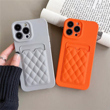 Load image into Gallery viewer, Fashion Women Luxury Pattern Wallet Case For iPhone 14 11 12 13 Pro Max Soft Silicone Card Holder Cover Silicone Case With Card Holder Compatible with iPhone
