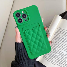Load image into Gallery viewer, Fashion Women Luxury Pattern Wallet Case For iPhone 14 11 12 13 Pro Max Soft Silicone Card Holder Cover Silicone Case With Card Holder Compatible with iPhone
