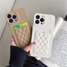 Load image into Gallery viewer, Fashion Women Luxury Pattern Wallet Case For iPhone 14 11 12 13 Pro Max Soft Silicone Card Holder Cover Silicone Case With Card Holder Compatible with iPhone
