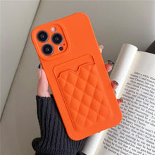 Load image into Gallery viewer, Fashion Women Luxury Pattern Wallet Case For iPhone 14 11 12 13 Pro Max Soft Silicone Card Holder Cover Silicone Case With Card Holder Compatible with iPhone
