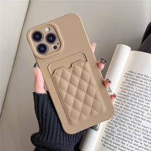 Load image into Gallery viewer, Fashion Women Luxury Pattern Wallet Case For iPhone 14 11 12 13 Pro Max Soft Silicone Card Holder Cover Silicone Case With Card Holder Compatible with iPhone

