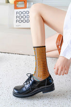 Load image into Gallery viewer, Fashion Women Socks New Spring Summer Mesh Thin Long Printed Socks Women Casual Breathable Fresh Flower Socks Korea Style Color Thin Socks For Women
