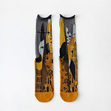 Load image into Gallery viewer, Fashion Women Socks New Spring Summer Mesh Thin Long Printed Socks Women Casual Breathable Fresh Flower Socks Korea Style Color Thin Socks For Women

