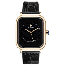 Load image into Gallery viewer, Fashion Women Watches White Leather Minimalist Rectangle Ladies Quartz Dress Wristwatch Fashion Leather Wrist Watch Rectangle Elegant Simple Dial Analog Quartz Dress Watch
