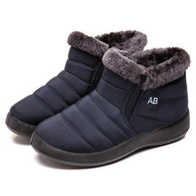 Load image into Gallery viewer, Fashion Womens Waterproof Boots Snow Boots For Winter Casual Lightweight Ankle Warm Winter Boots Fur Lined Warm Ankle Boots Slip On Waterproof Outdoor Booties Comfortable Shoes For Women
