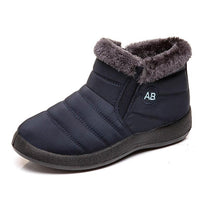 Load image into Gallery viewer, Fashion Womens Waterproof Boots Snow Boots For Winter Casual Lightweight Ankle Warm Winter Boots Fur Lined Warm Ankle Boots Slip On Waterproof Outdoor Booties Comfortable Shoes For Women
