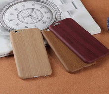 Load image into Gallery viewer, Fashion Wood Like Phone Cases for iPhone 13 12 11 Pro Max Anti Knock Back Cover for iPhone X XR XS Max 7 8 Plus Se Unique &amp; Classy Minimalistic Cover Wireless Charging Compatible Real Wooden Case for iPhone
