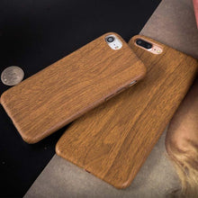 Load image into Gallery viewer, Fashion Wood Like Phone Cases for iPhone 13 12 11 Pro Max Anti Knock Back Cover for iPhone X XR XS Max 7 8 Plus Se Unique &amp; Classy Minimalistic Cover Wireless Charging Compatible Real Wooden Case for iPhone
