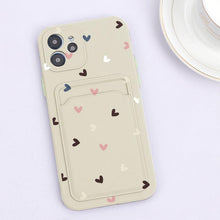 Load image into Gallery viewer, Fashionable Anti-Scratch Soft Lining Protective Case For iPhone Cases Card Holder Cute Flower Heart Phone Case For iPhone 12 13 Mini Pro Beautiful Design  Soft Iphone Case
