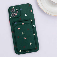 Load image into Gallery viewer, Fashionable Anti-Scratch Soft Lining Protective Case For iPhone Cases Card Holder Cute Flower Heart Phone Case For iPhone 12 13 Mini Pro Beautiful Design  Soft Iphone Case

