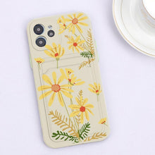 Load image into Gallery viewer, Fashionable Anti-Scratch Soft Lining Protective Case For iPhone Cases Card Holder Cute Flower Heart Phone Case For iPhone 12 13 Mini Pro Beautiful Design  Soft Iphone Case
