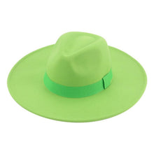 Load image into Gallery viewer, Fashionable Fedora Hats Women Wide Brim Dress Caps  Women's Fedora Hats Elegant Wide Brim Fedora Hat  Wedding Men Hat Warm Retro Style Belt 56-58cm
