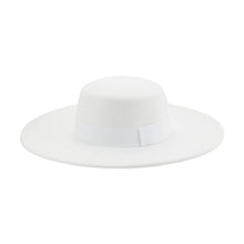 Load image into Gallery viewer, Fashionable Fedora Hats Women Wide Brim Dress Caps  Women's Fedora Hats Elegant Wide Brim Fedora Hat  Wedding Men Hat Warm Retro Style Belt 56-58cm
