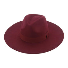 Load image into Gallery viewer, Fashionable Fedora Hats Women Wide Brim Dress Caps  Women's Fedora Hats Elegant Wide Brim Fedora Hat  Wedding Men Hat Warm Retro Style Belt 56-58cm

