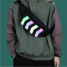 Load image into Gallery viewer, Fashionable Flash Reflective Chest Bag Iridescent Belt  Bum Bag For Travel Festival Sports Unisex Waist Bags
