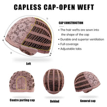 Load image into Gallery viewer, Fashionable Long Wavy Synthetic Wigs Brown to Blonde Ombre with Bangs Fake Hair for Women Daily Cosplay Party Heat Resistant Wigs For Black Women Gifts for Girlfriends
