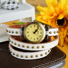 Load image into Gallery viewer, Fashionable River Leather Belt Retro Watch
