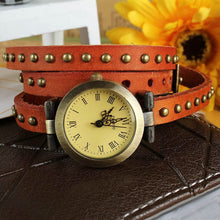 Load image into Gallery viewer, Fashionable River Leather Belt Retro Watch
