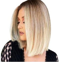 Load image into Gallery viewer, Fashionable Trendy Straight Bangs Style Pixie Cut Synthetic Wig Brown Mixed Short Natural Full Wigs For Black Women For Black Women Gifts for Girlfriends
