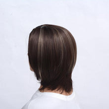 Load image into Gallery viewer, Fashionable Trendy Straight Bangs Style Pixie Cut Synthetic Wig Brown Mixed Short Natural Full Wigs For Black Women For Black Women Gifts for Girlfriends
