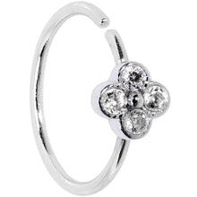 Load image into Gallery viewer, 20G 3/8 Clear Gem Star Flower Seamless Circular Ring
