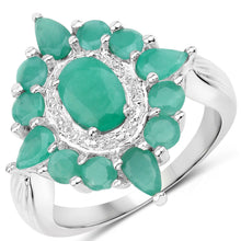 Load image into Gallery viewer, 2.37 Carat Genuine Emerald .925 Sterling Silver Ring
