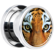 Load image into Gallery viewer, Full Color Tiger Eyes Steel Screw Fit Plug Set 00G
