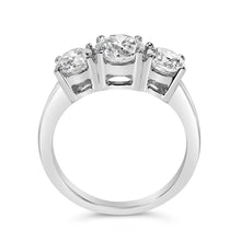 Load image into Gallery viewer, 14K White Gold 2.00 Cttw Lab Grown Diamond 3 Stone Ring Band (F-G Color, VS1-VS2 Clarity) - Ring Size 7
