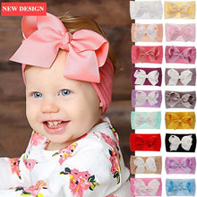 Load image into Gallery viewer, Brand Toddler Baby Girl Baby Big Bow Hairband Headband Stretch Turban Head Wrap Baby Girls
