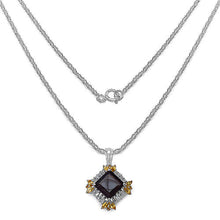 Load image into Gallery viewer, 6.27 Carat Genuine Smoky Quartz, Citrine &amp; White Topaz .925 Sterling Silver Pendant
