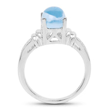 Load image into Gallery viewer, 2.10 Carat Genuine Swiss Blue Topaz .925 Sterling Silver Ring
