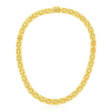 Load image into Gallery viewer, 14k Yellow Gold Basket Weave Necklace

