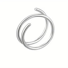 Load image into Gallery viewer, Stainless Steel Double Helix Nose Ring – 14K Gold Plated Hot Style Piercing Jewelry for Women
