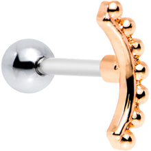 Load image into Gallery viewer, 16G 1/4 Rose Gold Tone Crescent Arc Cartilage Tragus Earring
