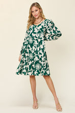 Load image into Gallery viewer, Double Take Full Size Printed Ruffle Hem Dress with Pocket Stylish &amp; Functional Women Dress
