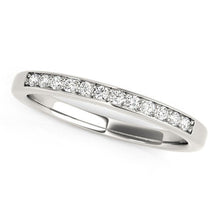 Load image into Gallery viewer, 14k White Gold Diamond Wedding Band (1/8 cttw)
