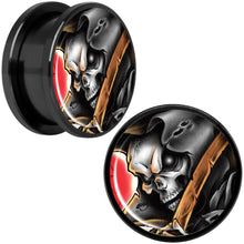 Load image into Gallery viewer, Wake the Dead Grim Reaper Halloween Black Anodized Plug Set 5mm to 16mm
