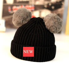Load image into Gallery viewer, Modern Trend New Baby Beanies Hats Children Knitted Pompom Winter Autumn Cute Cap  Warm Girl Hat With Two Balls
