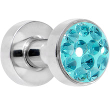 Load image into Gallery viewer, 8G Zircon Blue Ferido Crystal Steel Screw Fit Plug Set
