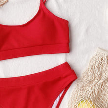 Load image into Gallery viewer, Female High Waist Swimsuit Bikini Sports Swimsuits For Women Two Piece Crop Top Bikini Set High Waist High Cut Bathing Suits Women Swimwear Two-piece Bikini Set Bathing Suit Swimwear
