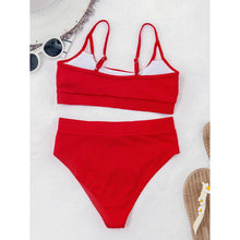 Load image into Gallery viewer, Female Push Up Swimsuit Modern Swimwear For Women Bikinis High Waist Bikini Set Solid Bikini 2 Piece Swimsuit Bathing Suits Women Bathing Suit High Waist Bikini Set Sport Wear Swimming Suit Bikini
