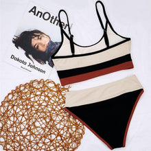 Load image into Gallery viewer, Female Push Up Swimsuit Modern Swimwear For Women Bikinis High Waist Bikini Set Solid Bikini 2 Piece Swimsuit Bathing Suits Women Bathing Suit High Waist Bikini Set Sport Wear Swimming Suit Bikini
