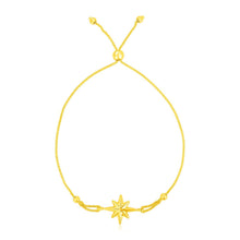Load image into Gallery viewer, 14k Yellow Gold Adjustable Bracelet with Star
