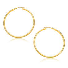 Load image into Gallery viewer, 14k Yellow Gold Polished Hoop Earrings (30mm)
