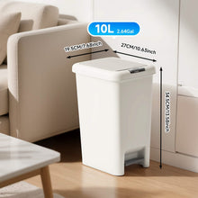 Load image into Gallery viewer, 20L Oval Trash Can – Quiet Press-Top Lid with Foot Pedal
