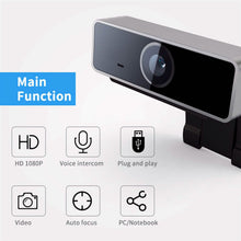 Load image into Gallery viewer, FHD 1080P Webcam USB Auto Focus with Microphone

